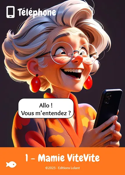 Mamie ViteVite - Jeu de 7 familles - Famille Orange (Téléphone)