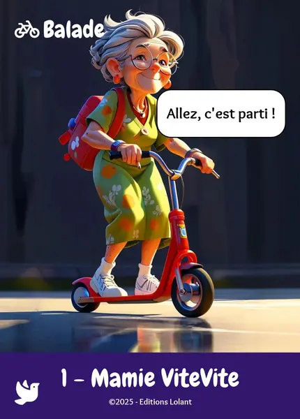 Mamie ViteVite - Jeu de 7 familles - Famille Violette (Balade)